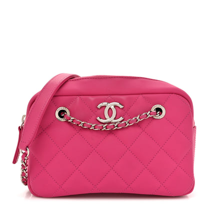 Chanel Rubber Quilted Lambskin Coco Rain Camera Bag Pink 1 of 18