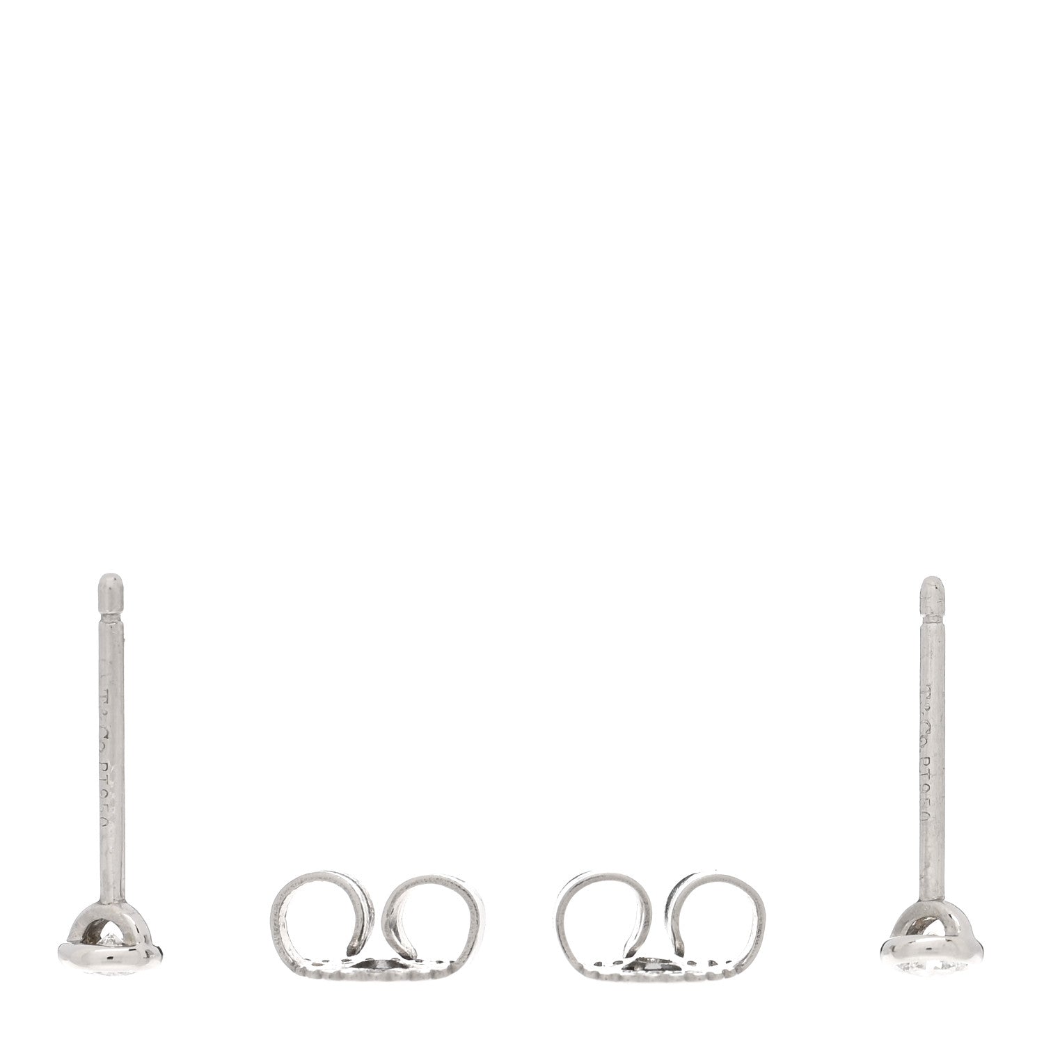 Tiffany Platinum Diamond .12ctw Elsa Peretti Diamonds By The Yard Earrings 3 of 5