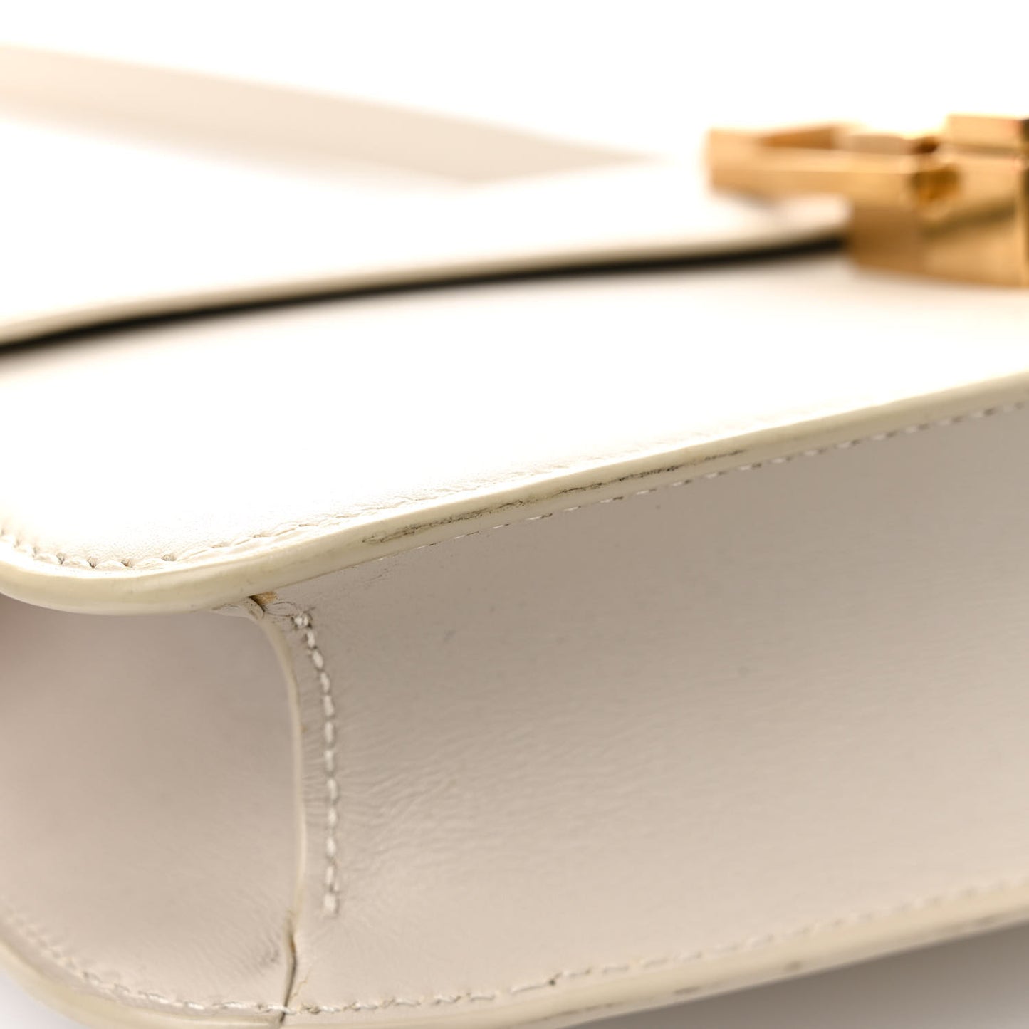 Smooth Calfskin Carre Satchel Crema Soft