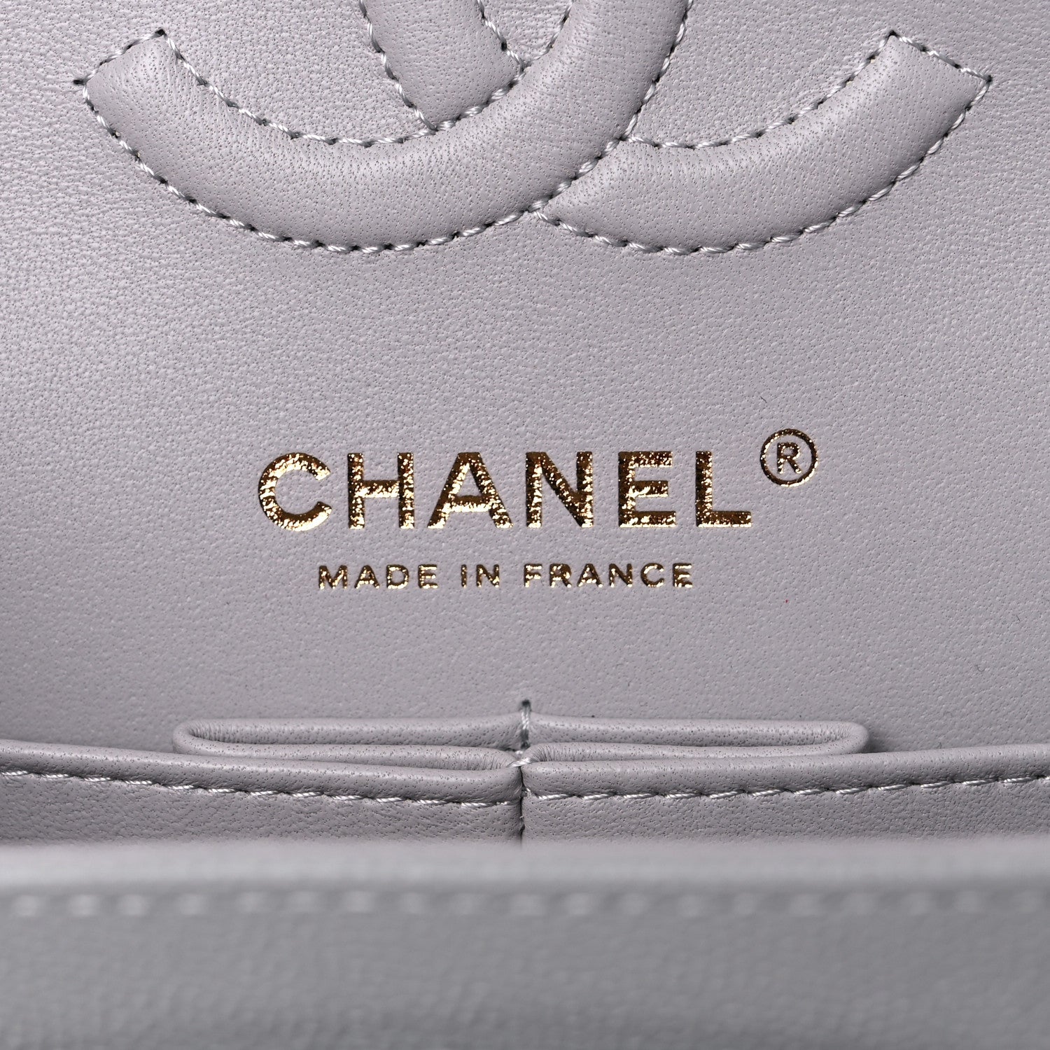 Chanel Caviar Quilted Small Double Flap Grey 8 of 10