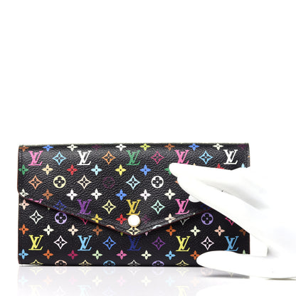 Louis Vuitton Monogram Multicolor Sarah Wallet NM Black Grenade 2 of 10