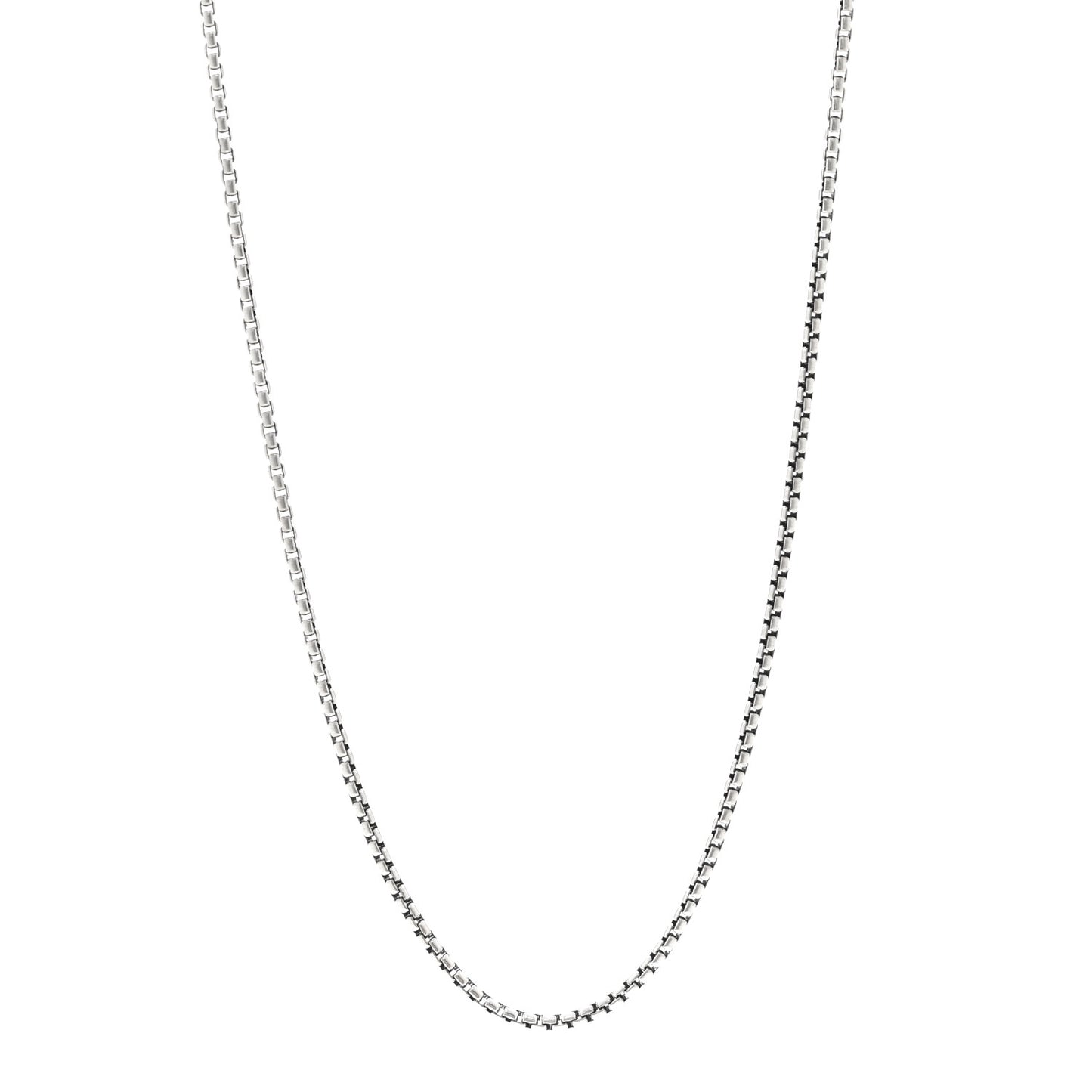 Sterling Silver 2.5mm Box Chain Necklace 21"
