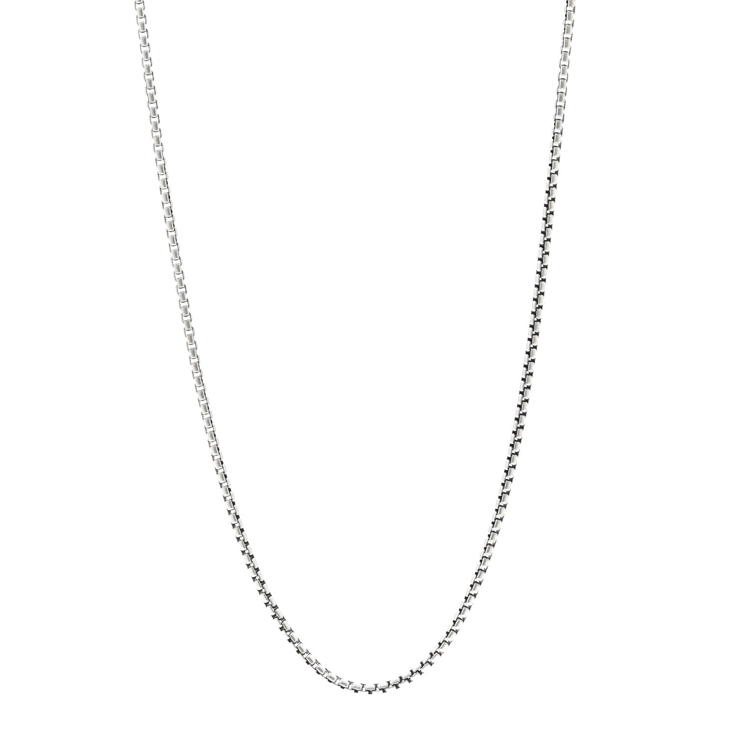 David Yurman Sterling Silver 2.5mm Box Chain Necklace 21" 1 of 5