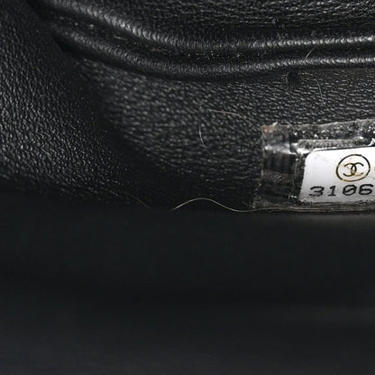Chanel Shiny Lambskin Quilted Small Chain Is More Drawstring Bag Black 7 of 10