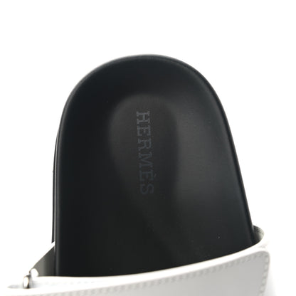 Hermes Calfskin Womens Chypre Sandals 36.5 White 7 of 9