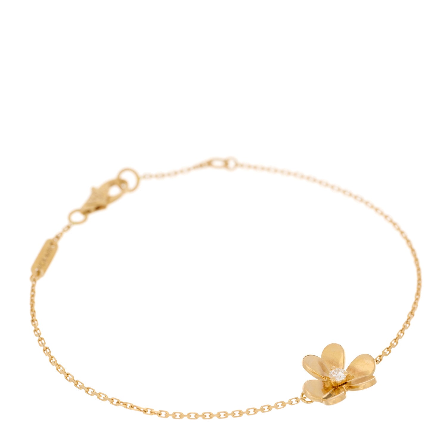Van Cleef & Arpels 18K Yellow Gold Diamond Mini Frivole Bracelet 1 of 5