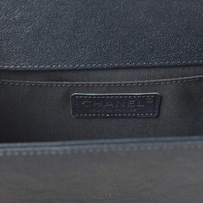 Chanel Caviar Quilted Medium Boy Flap Navy 9 of 11