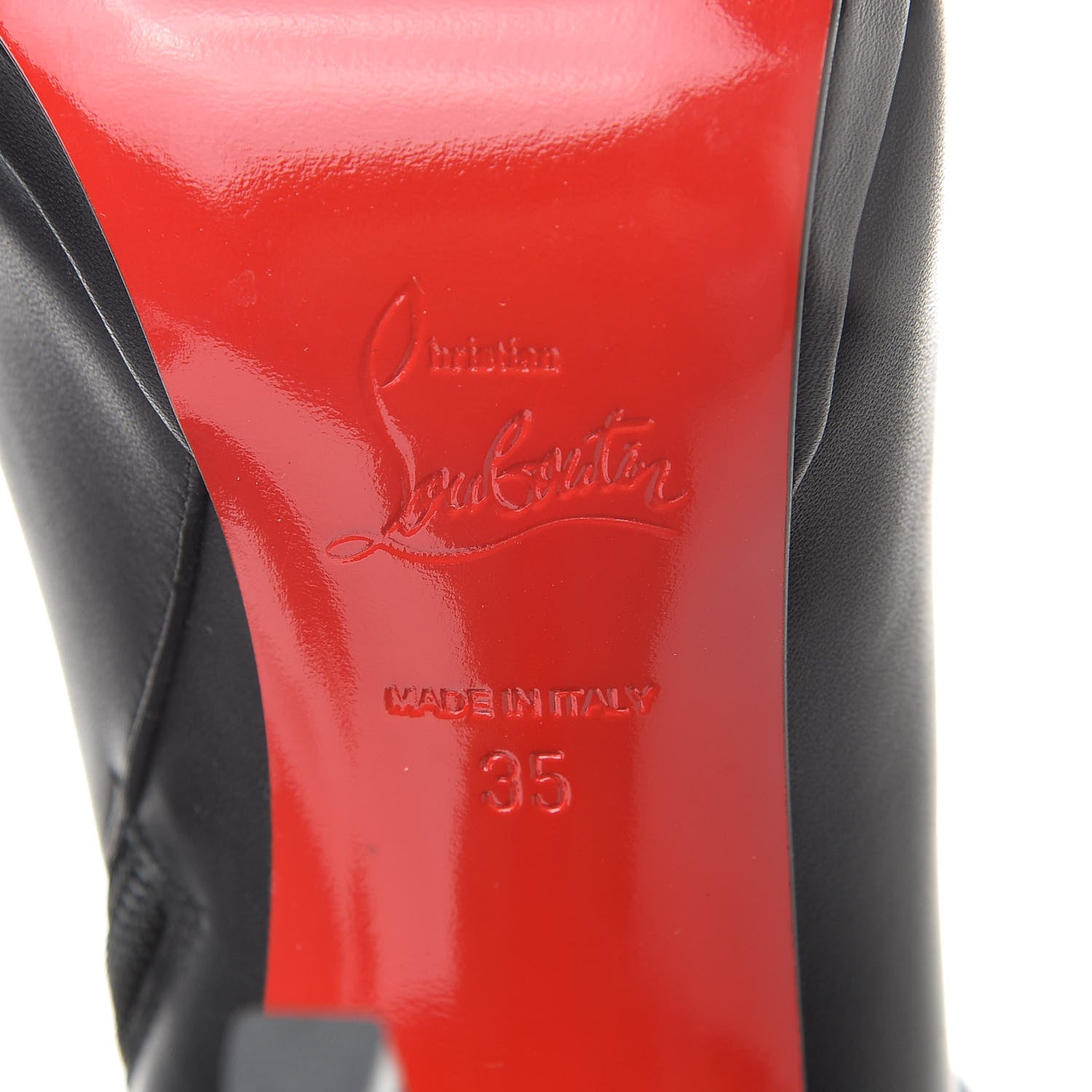 Christian Louboutin Calfskin Botalili 100 Tall Boots 35 Black 6 of 7