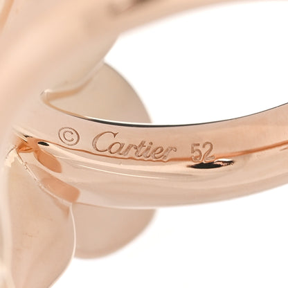 Cartier 18K Pink Gold Diamond Caresse D'Orchidees Par Cartier Ring 52 6 4 of 5
