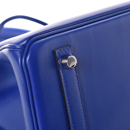 Hermes Tadelakt Birkin 30 Bleu Electrique 7 of 35