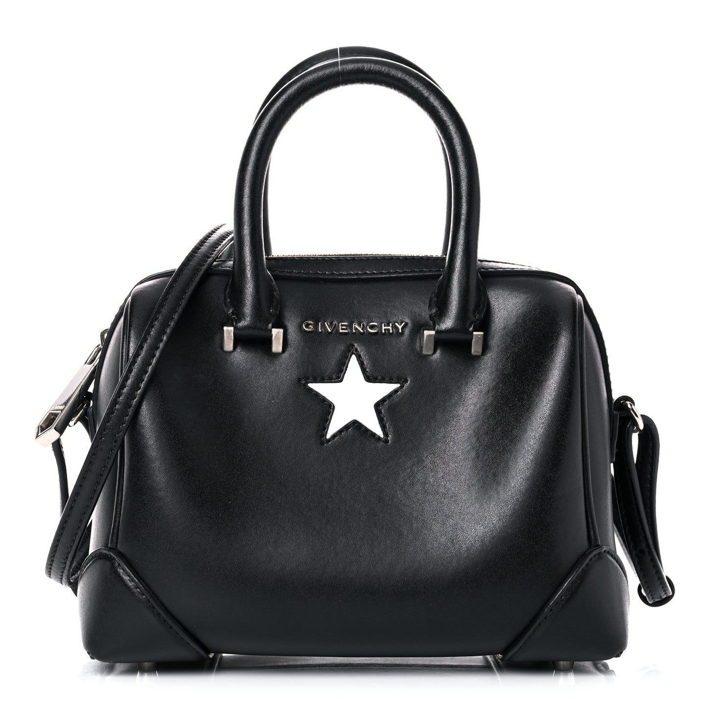 Calfskin Star Micro Lucrezia Black Silver
