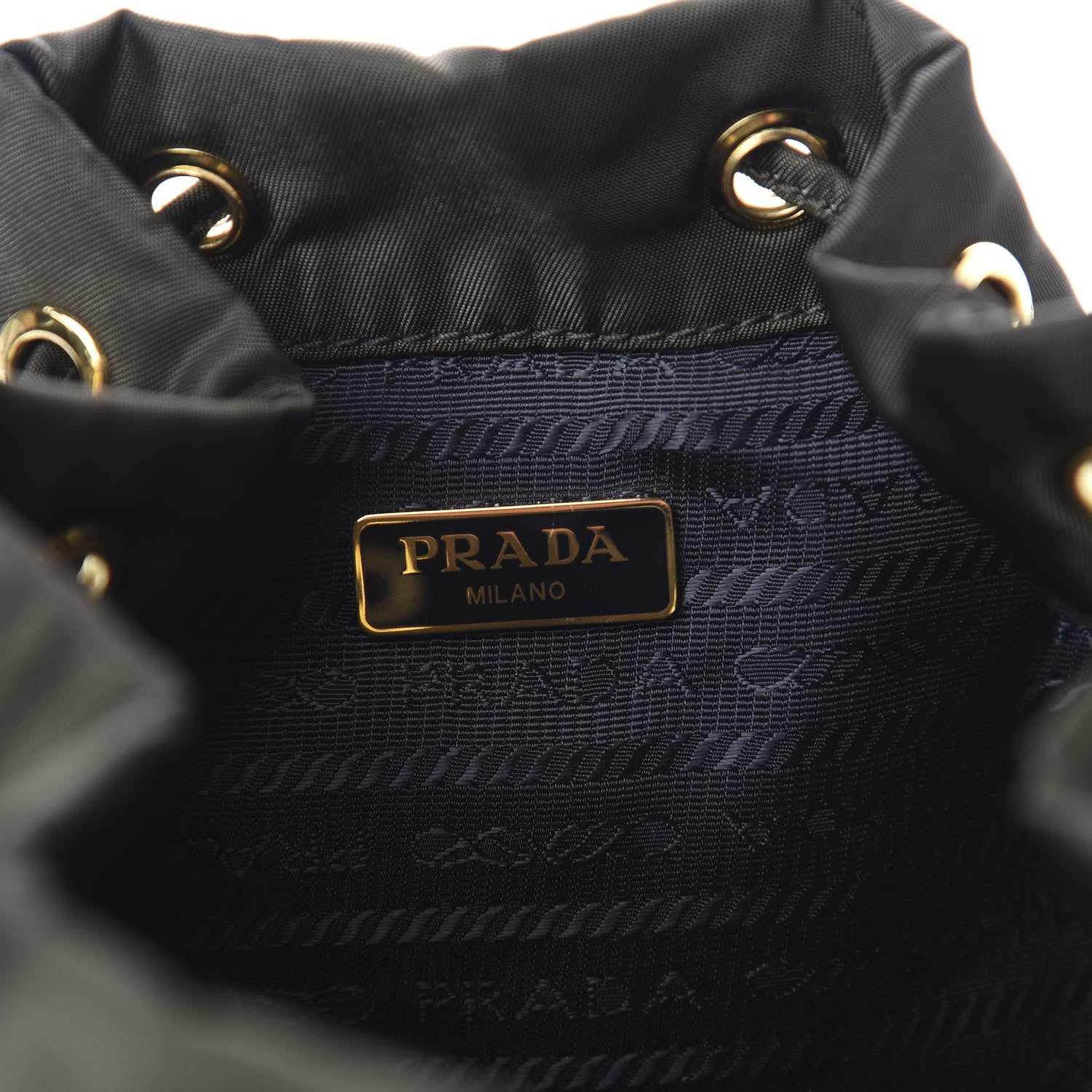 Prada Saffiano Tessuto Nylon Mini Bucket Crossbody Bag Mimetico 6 of 10