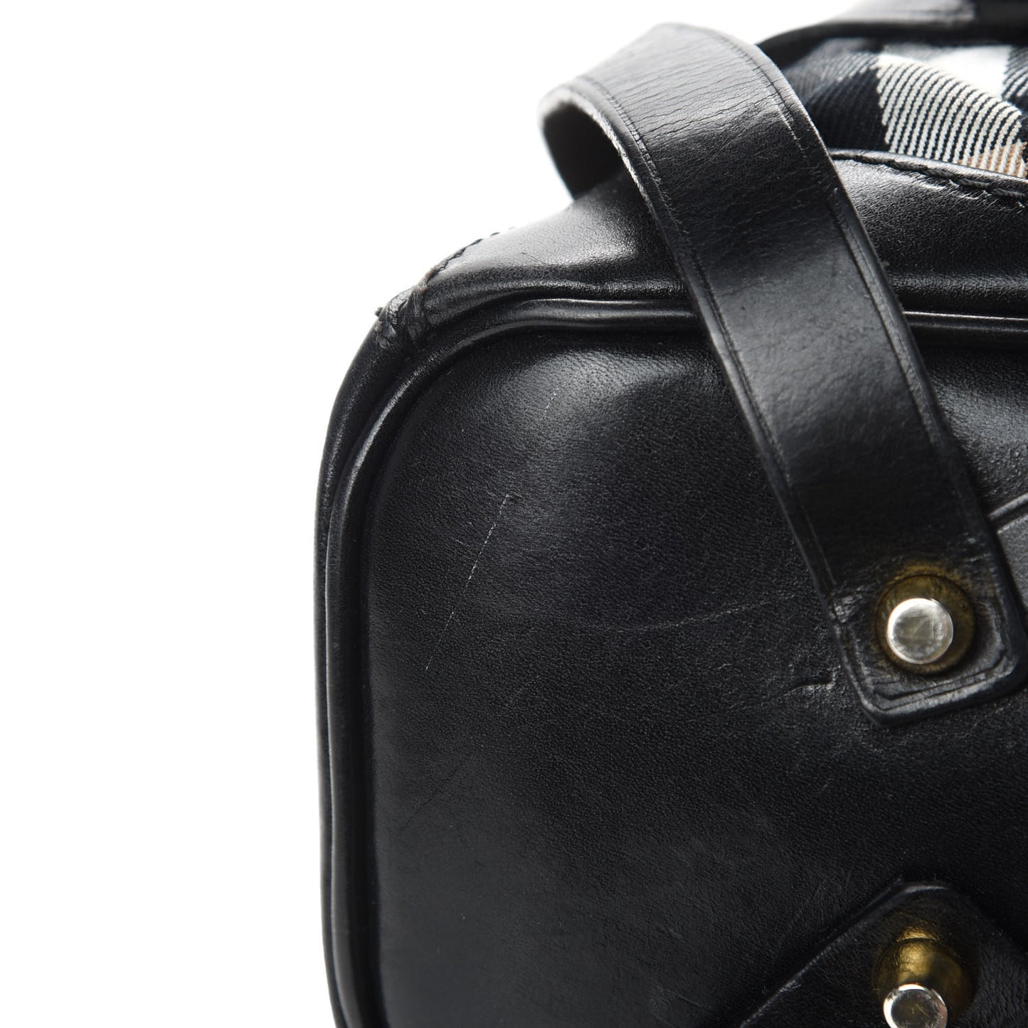 House Check Bridle Calfskin Medium Gosford Hobo Black
