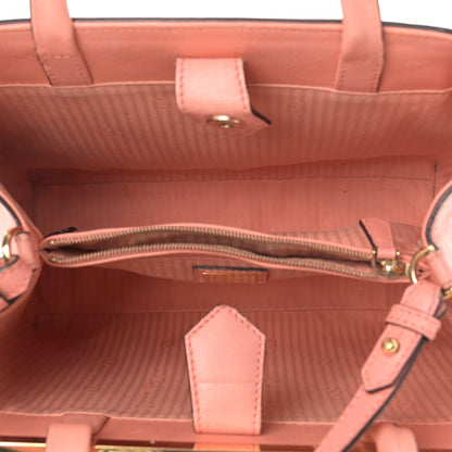 Fendi Vitello Elite Petite 2Jours Tote Pesca 5 of 11