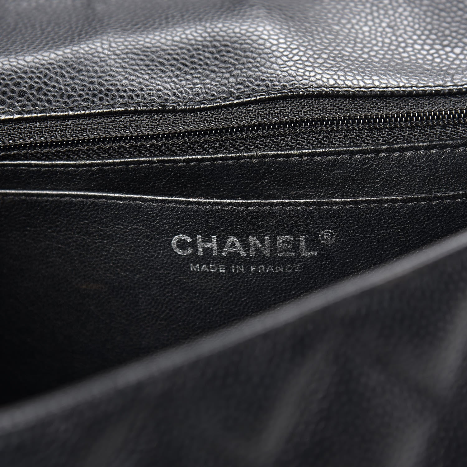 Chanel Caviar Quilted Jumbo Single Flap Black 9 of 11