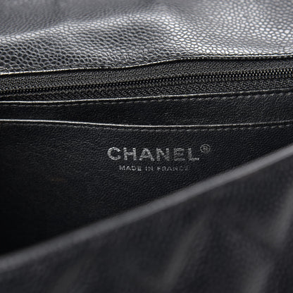 Chanel Caviar Quilted Jumbo Single Flap Black 9 of 11