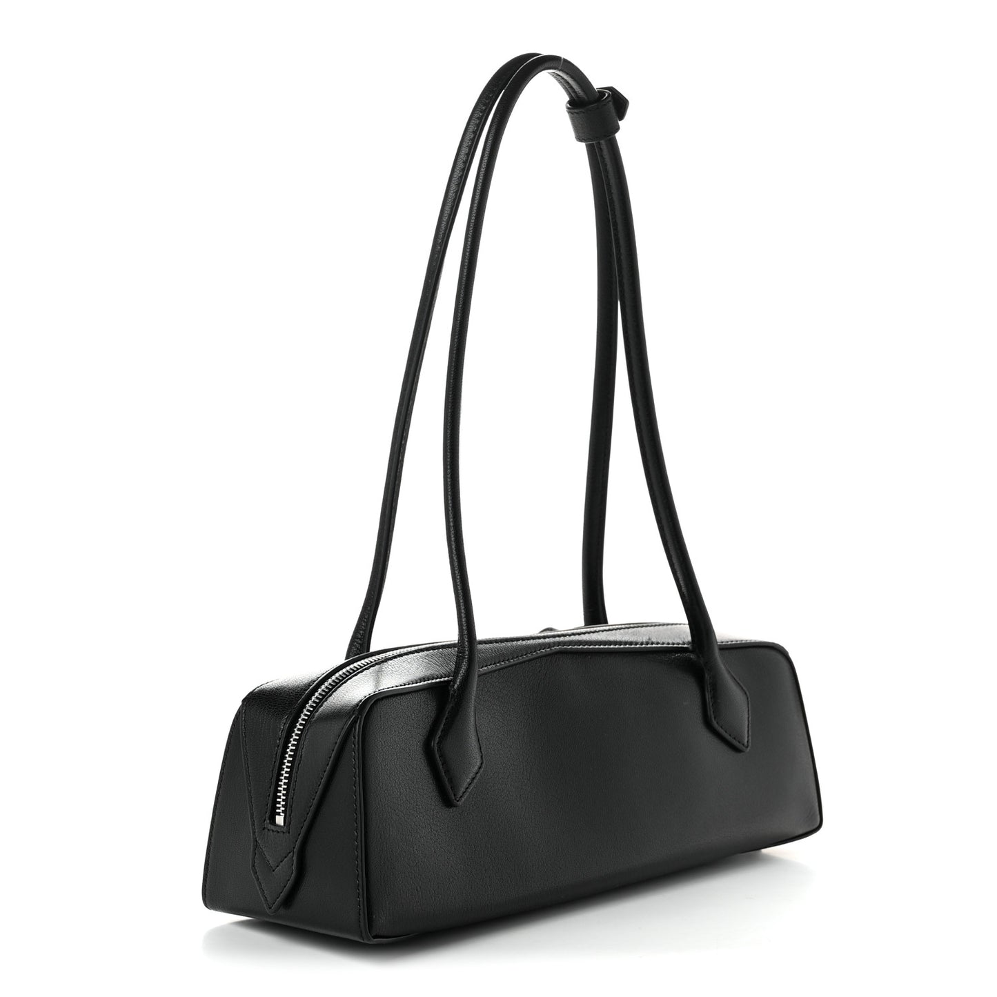 Shiny Goatskin Medium Le Teckel Bag Black