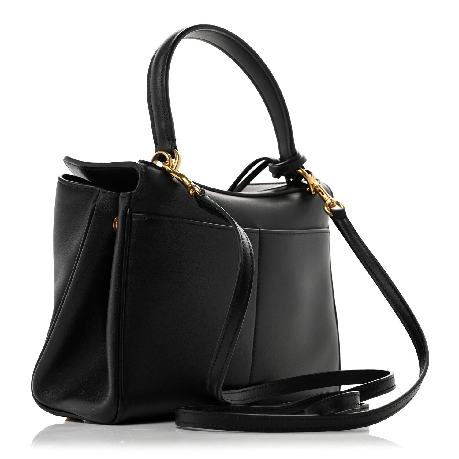Balenciaga Natural Smooth Calfskin Mini Rodeo Top Handle Handbag Black 3 of 13