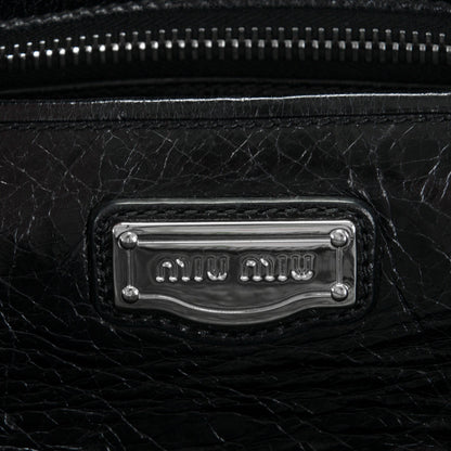 Miu Miu Vitello Shine Top Handle Tote Nero Black 7 of 8