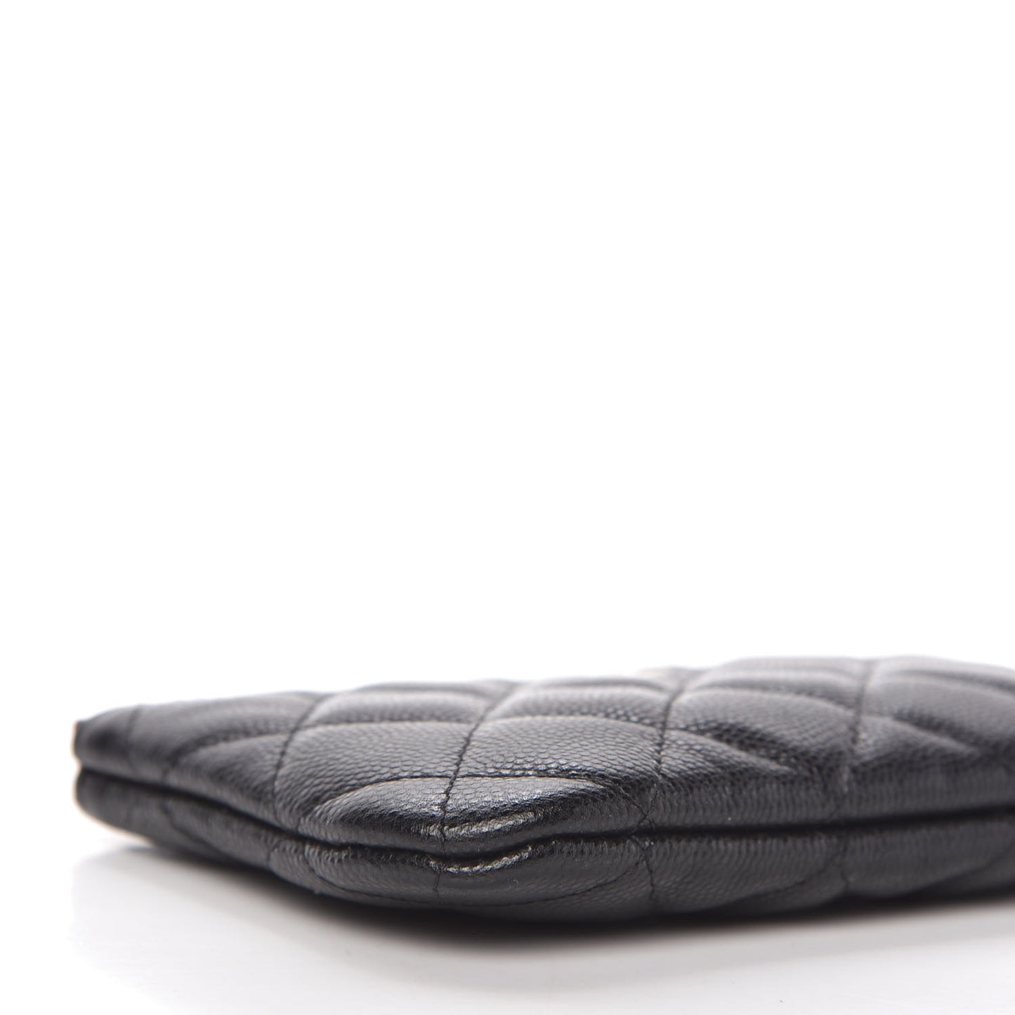 Caviar Quilted Small Cosmetic Case Black