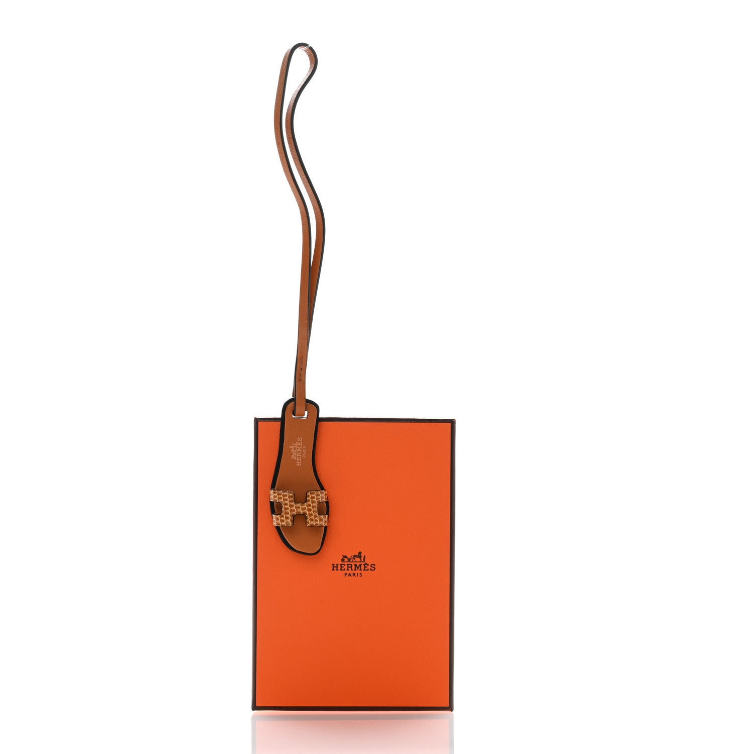Hermes Lizard Butler Calfskin Hunter Oran Nano Bag Charm Sesame Naturel 4 of 4