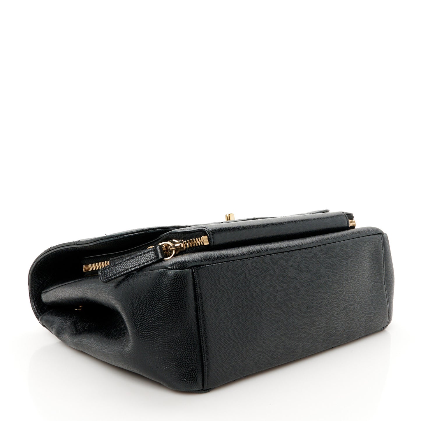 Caviar Quilted Large Business Affinity Flap Black