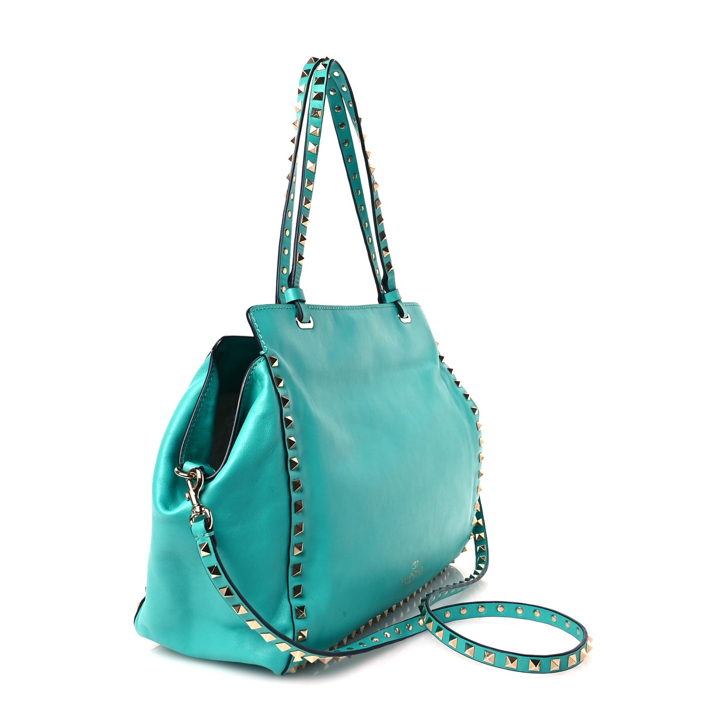Vitello Medium Rockstud Tote Colibri