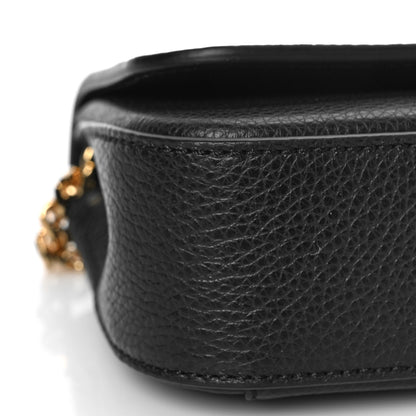 Versace Grainy Calfskin Virtus V Mini Wallet Chain Crossbody Black 7 of 8