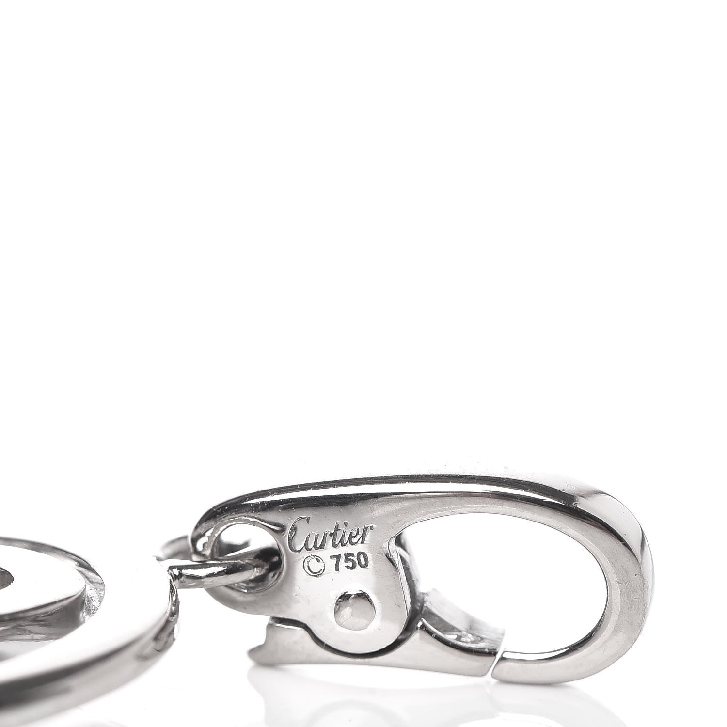 Cartier 18K White Gold No. 8 Circle Charm 4 of 4