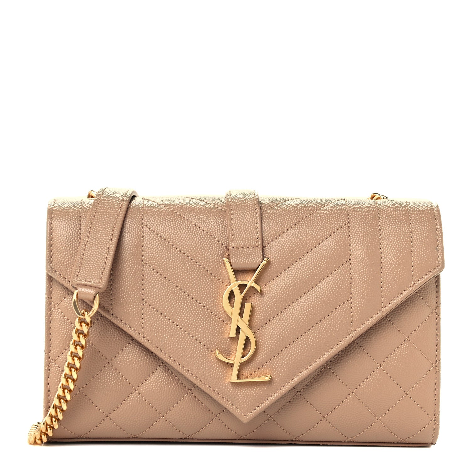 Saint Laurent Grain De Poudre Textured Mixed Matelasse Triquilt Small Monogram Satchel Cork 1 of 11