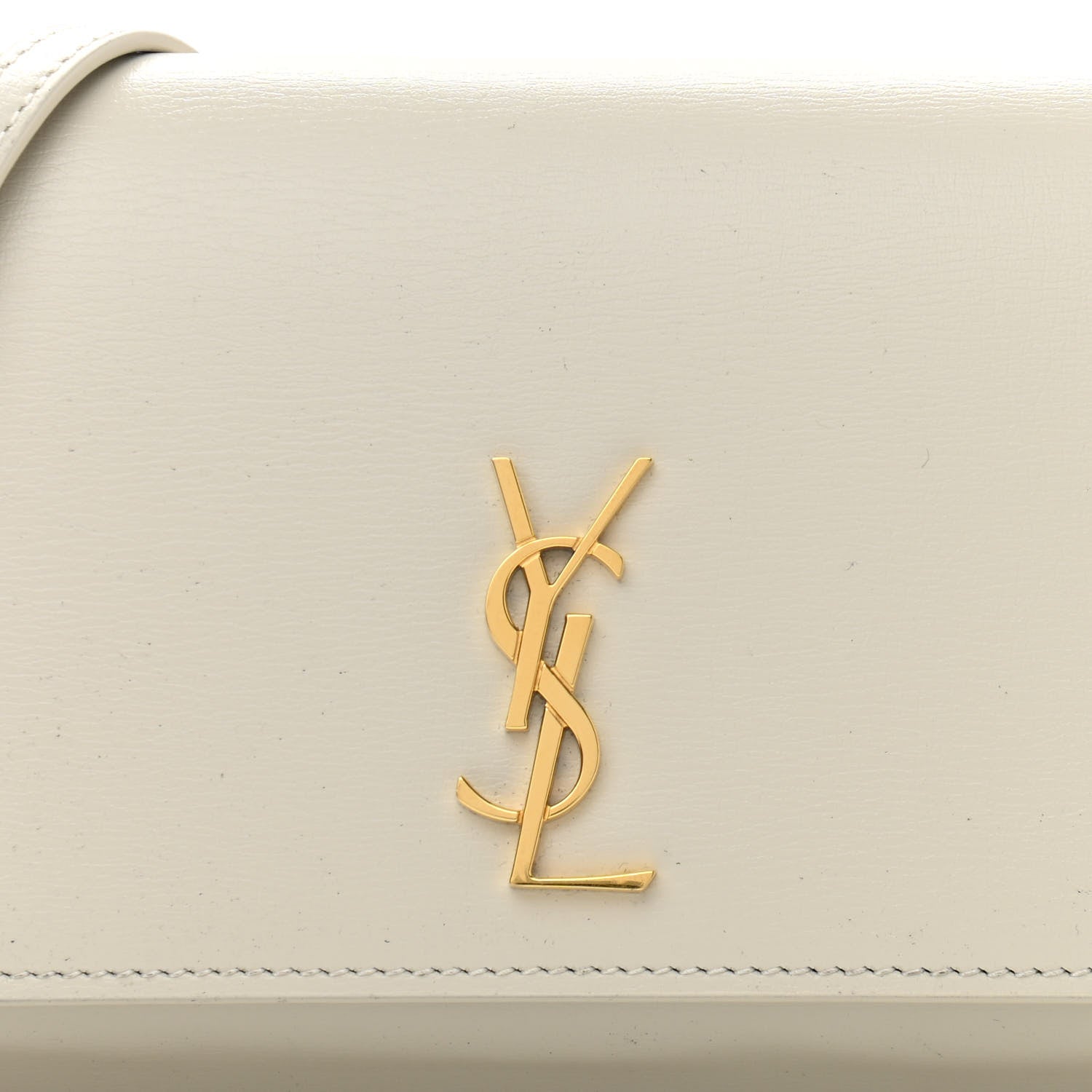 Saint Laurent Smooth Calfskin Monogram Phone Holder Crossbody Crema Soft 7 of 10