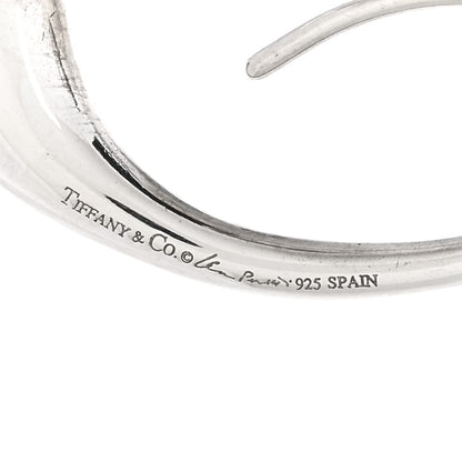 Tiffany Sterling Silver Elsa Peretti Teardrop Hoop Earrings 4 of 4