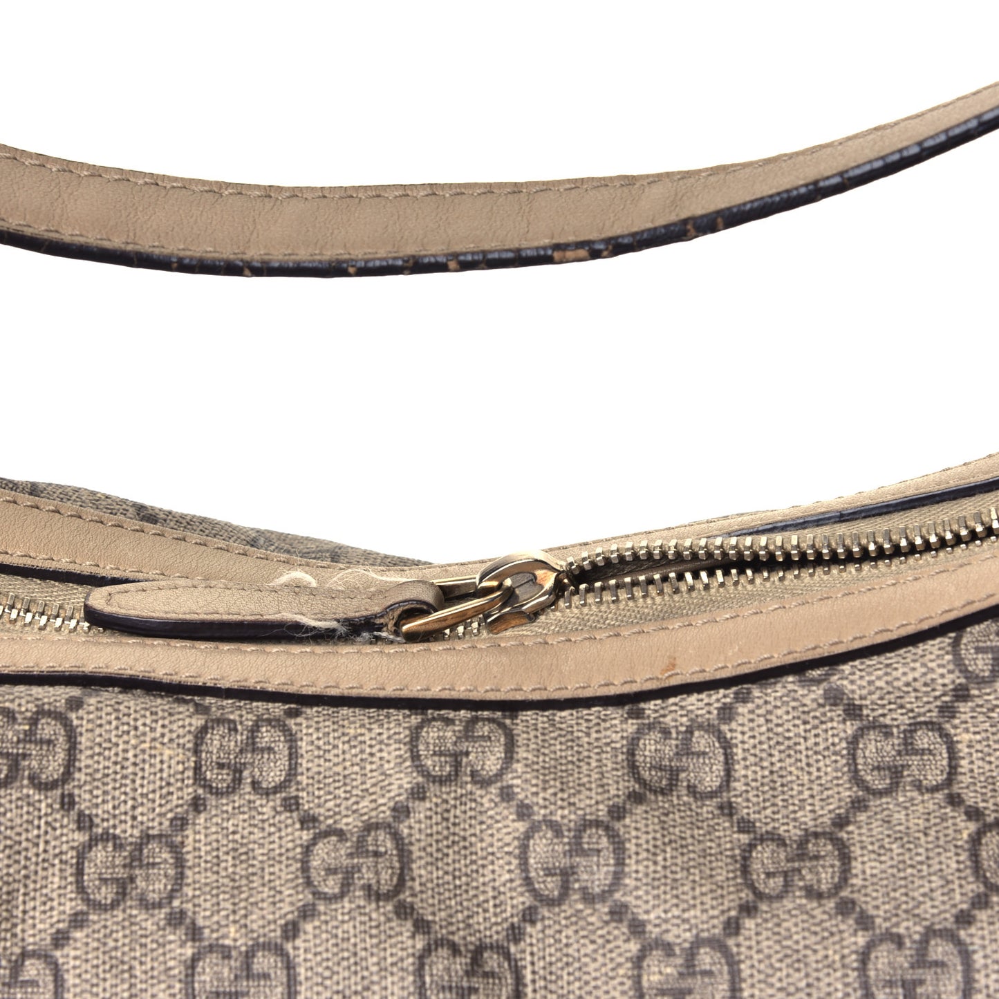 GG Supreme Monogram Medium Nice Hobo Beige