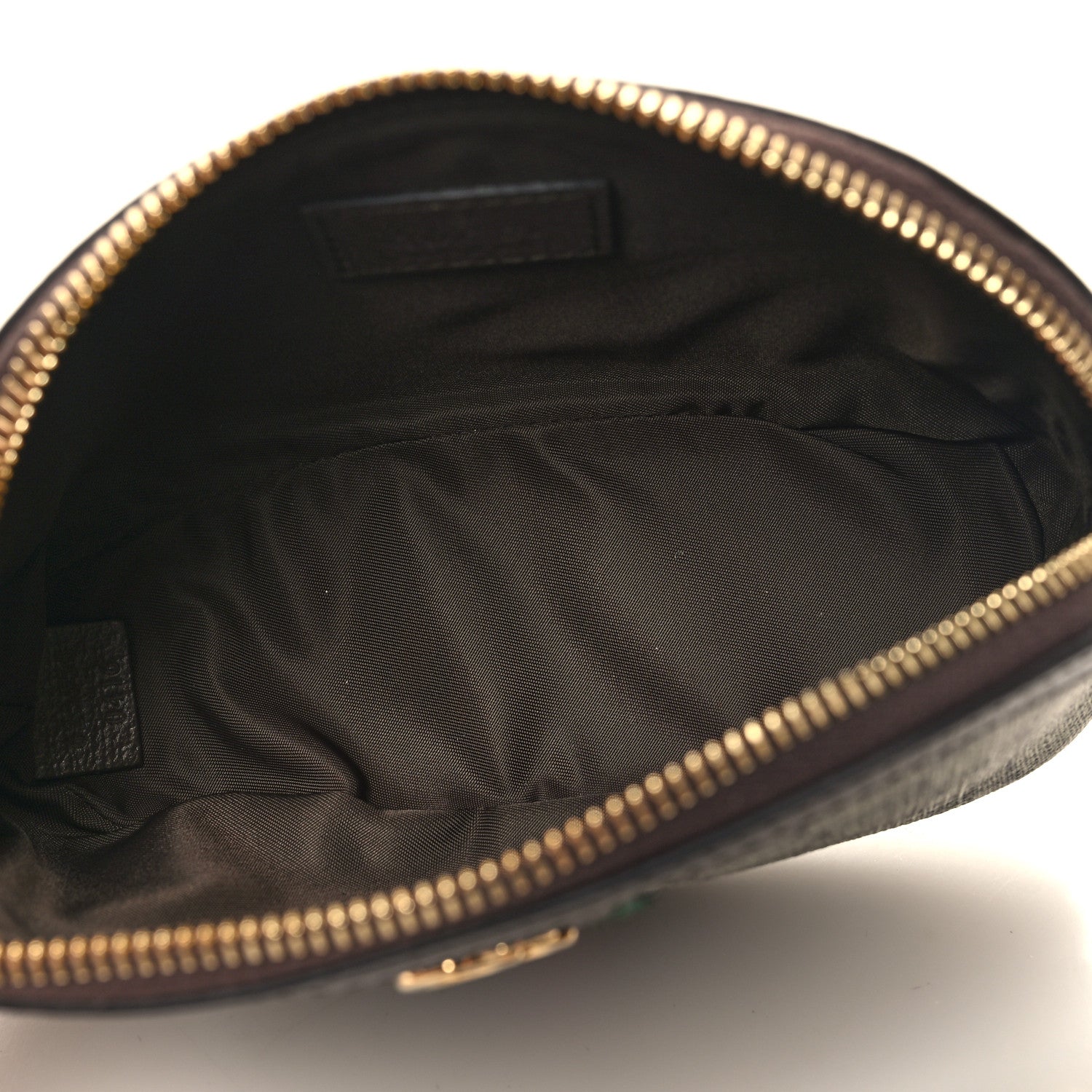 Gucci GG Supreme Monogram Textured Calfskin Web Medium Ophidia Cosmetic Case Beige Ebony New Acero 5 of 11
