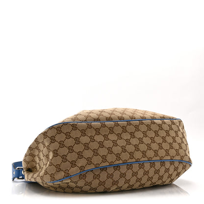Gucci Monogram Medium Sukey Hobo Blue 4 of 11