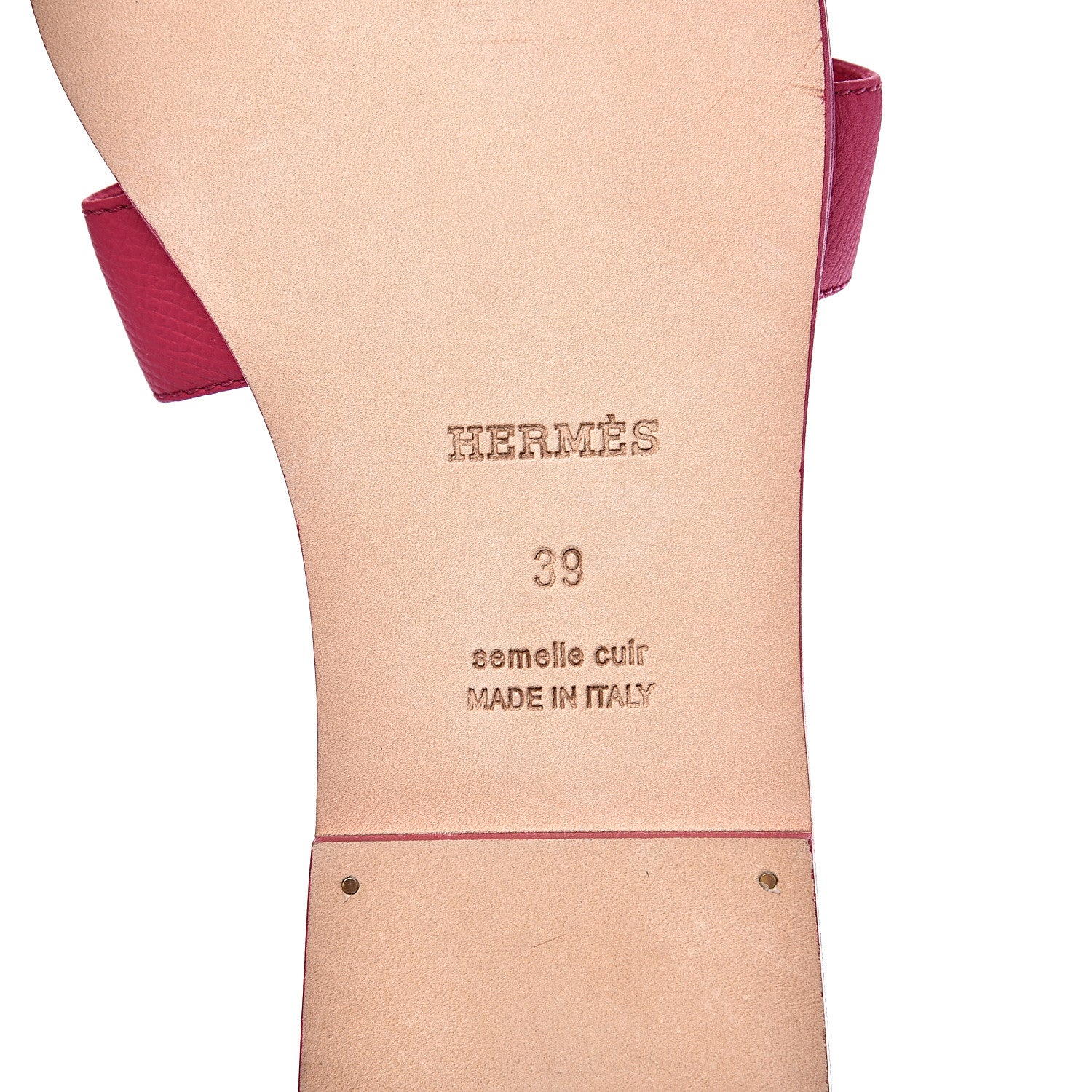 Hermes Epsom Oran Sandals 39 Pink 7 of 8