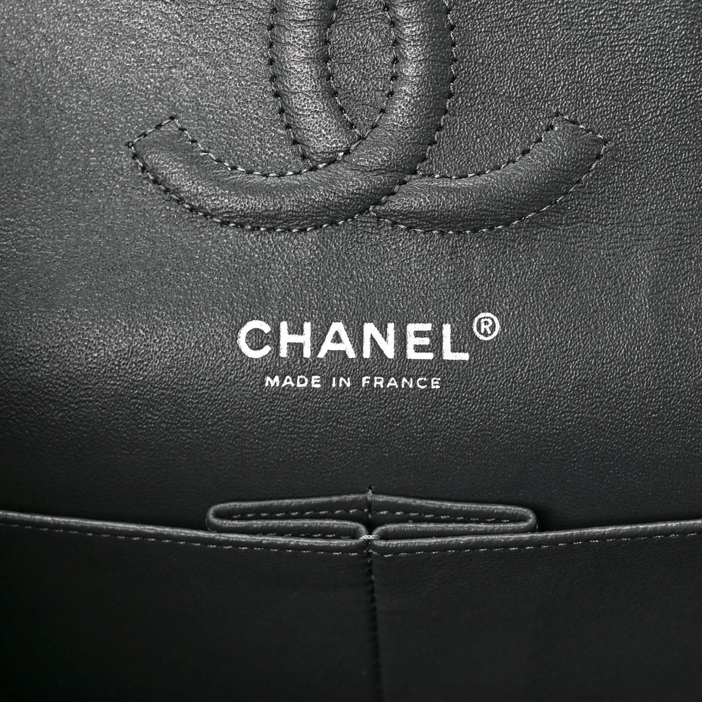 Jersey Quilted Medium Double Flap Grey