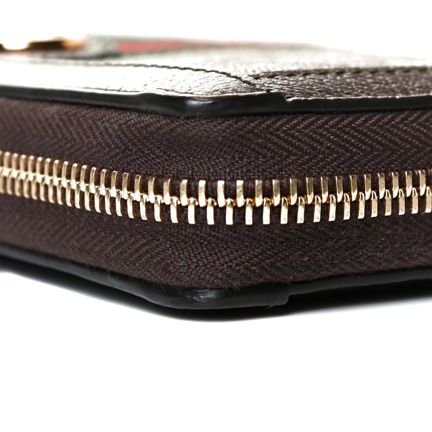 Gucci GG Supreme Monogram Web Ophidia Zip Around Wallet Brown 7 of 7