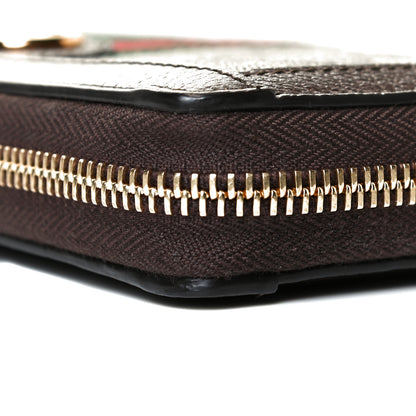 Gucci GG Supreme Monogram Web Ophidia Zip Around Wallet Brown 7 of 7