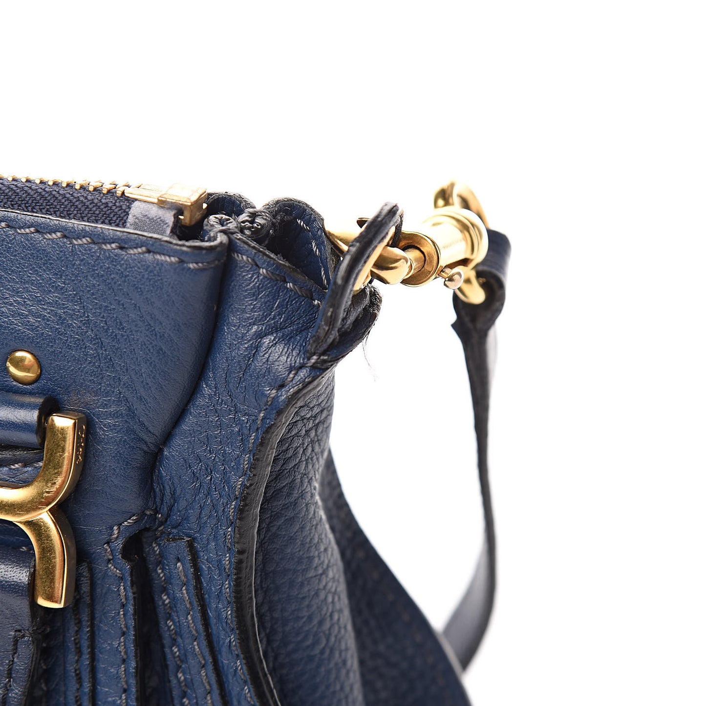 Calfskin Baby Marcie Satchel Royal Navy