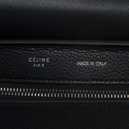 Celine Drummed Leather Suede Large Trapeze Black 5 of 7