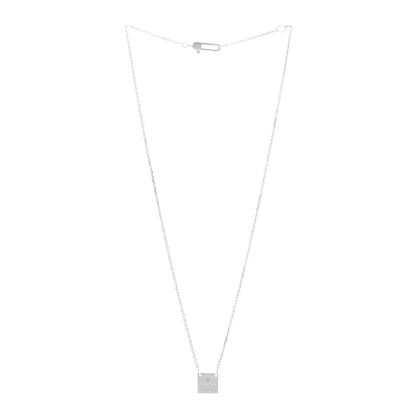Gucci Sterling Silver Logo Square Tag Necklace 3 of 5