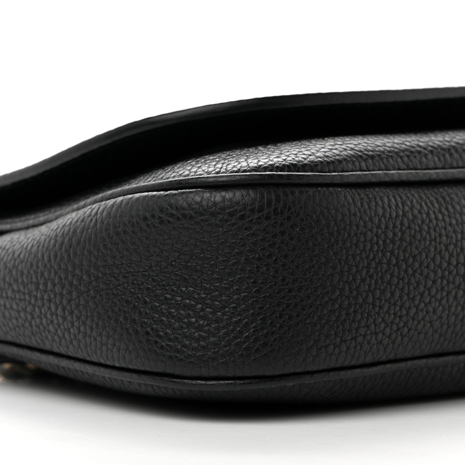 Gucci Pebbled Calfskin Medium Soho Flap Crossbody Black 9 of 14