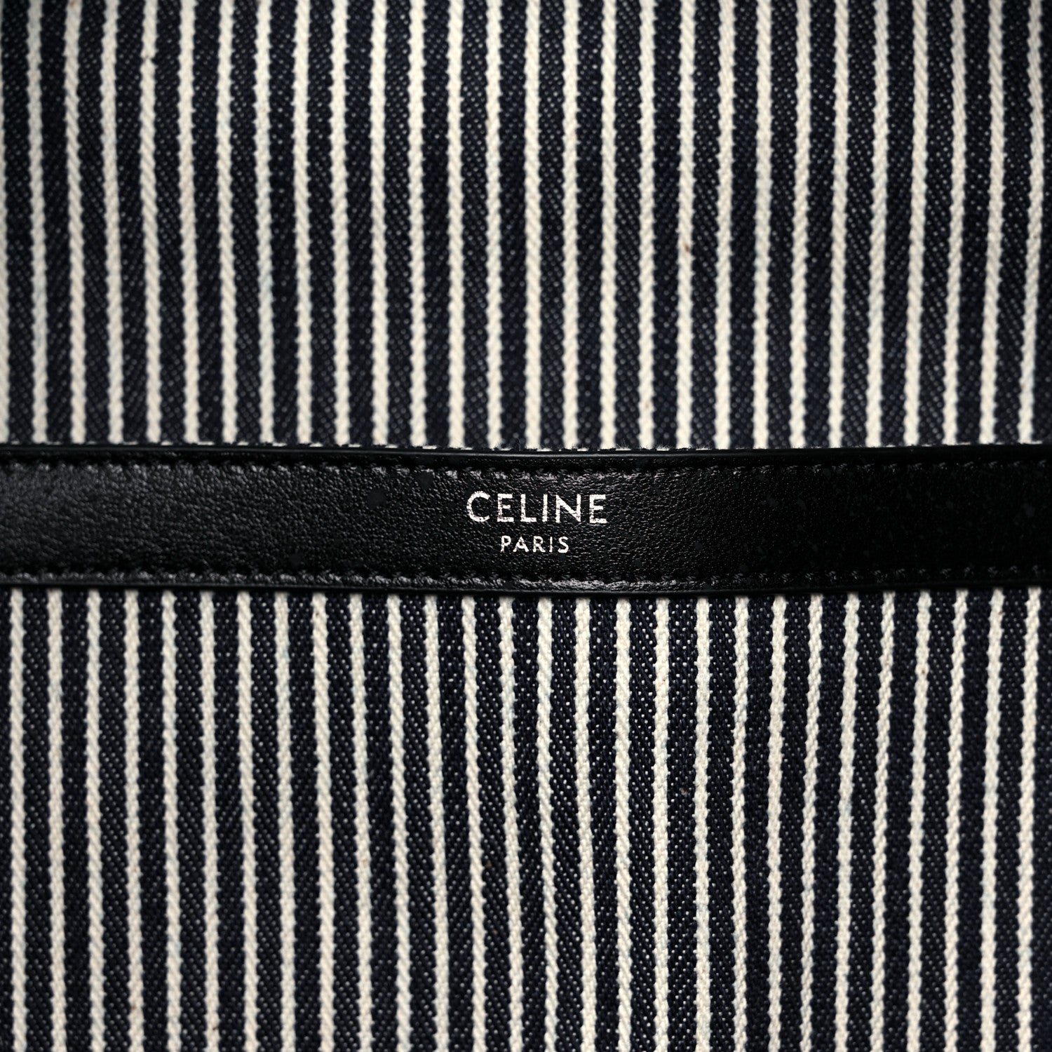 Celine Canvas Striped Medium Backpack Black White 6 of 9