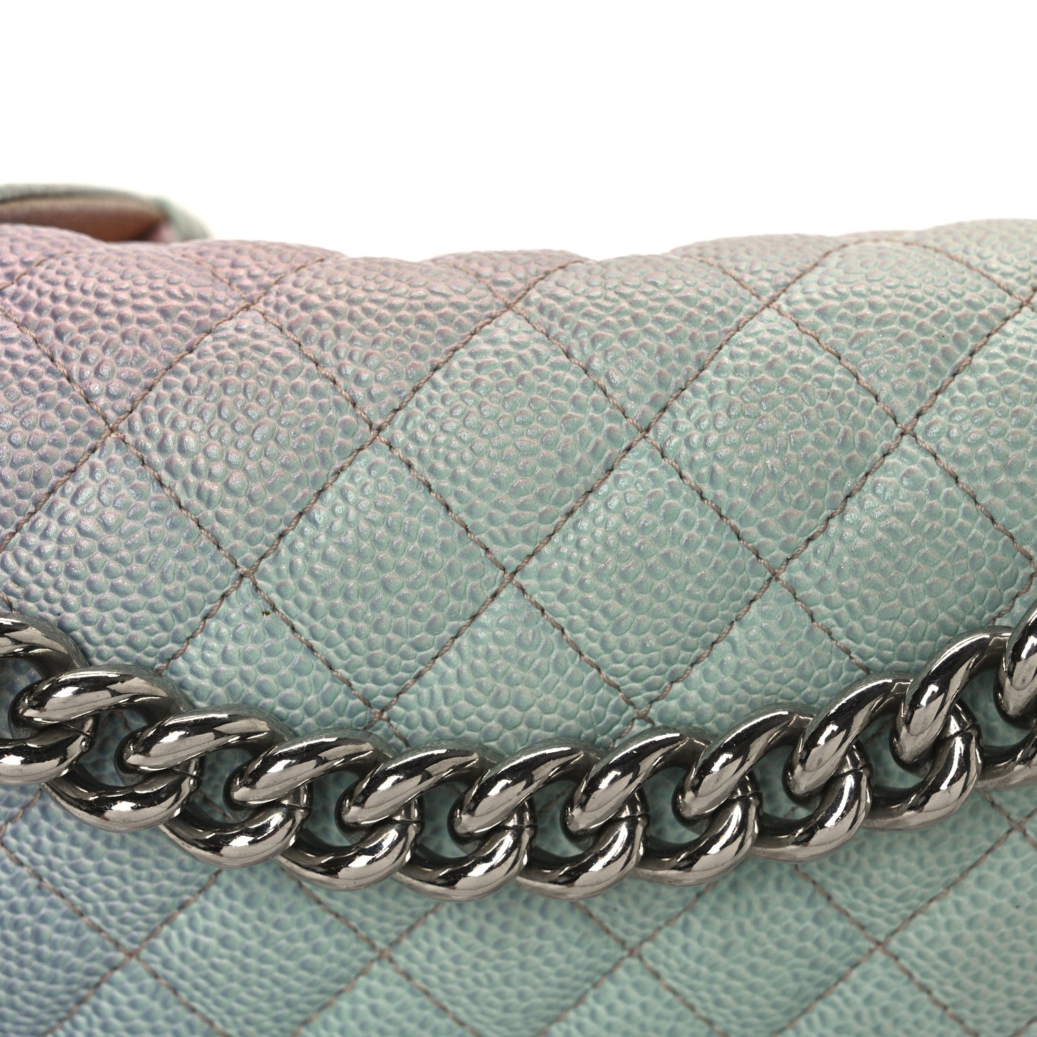 Chanel Caviar Quilted Medium Cuba Rainbow Boy Flap Pink Multicolor 8 of 11