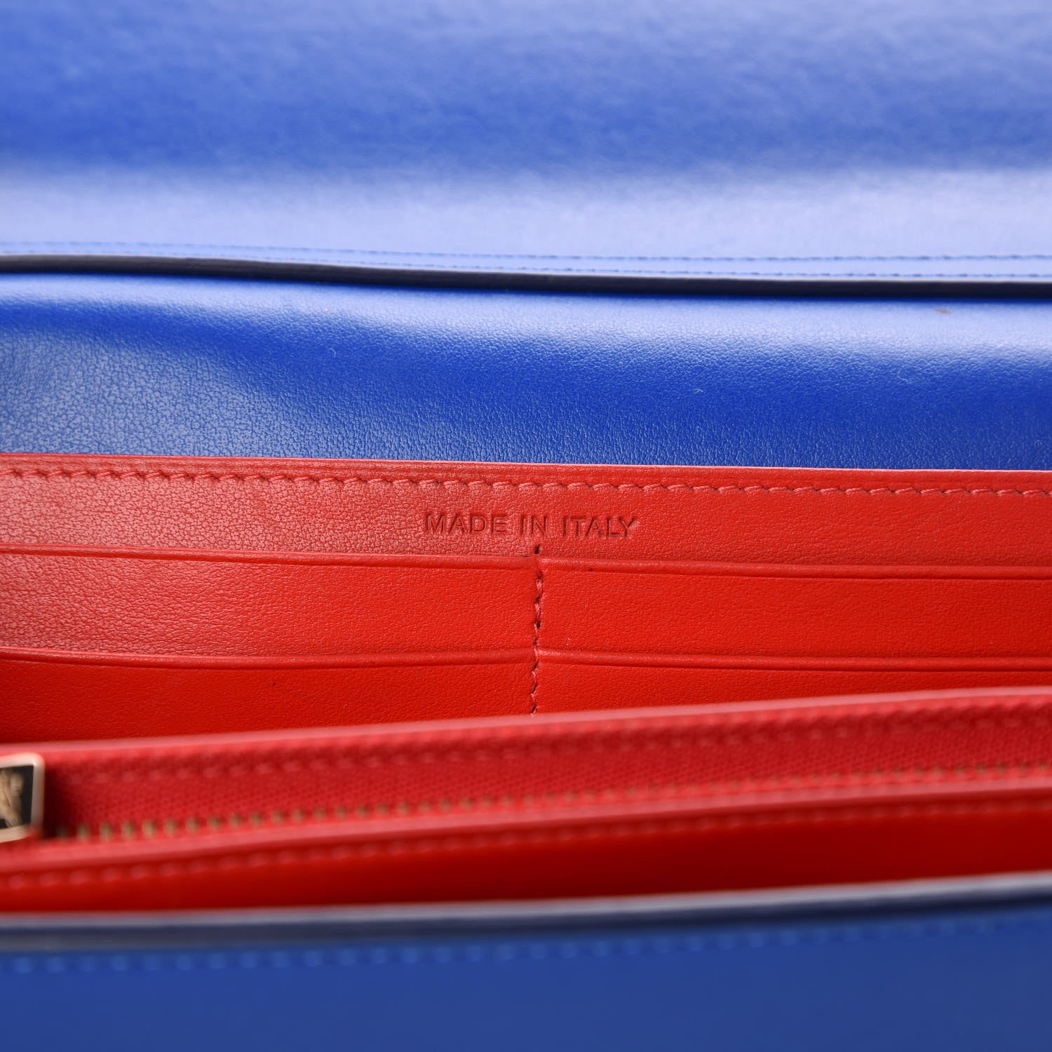 Christian Louboutin Calfskin Spikes Paloma Clutch Blue 7 of 11