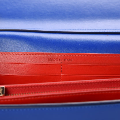 Christian Louboutin Calfskin Spikes Paloma Clutch Blue 7 of 11