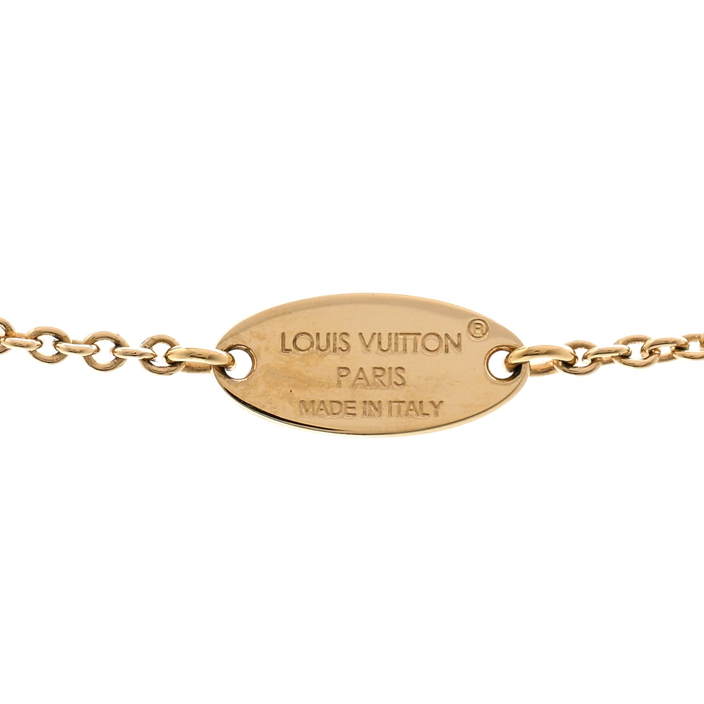 Enamel LV Iconic Necklace Gold Pink
