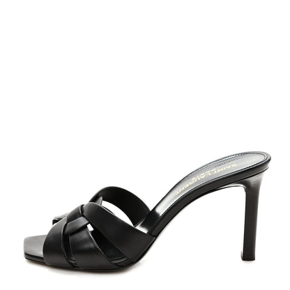 Saint Laurent Calfskin Tribute 85 Slide Sandals 36 Black 1 of 8