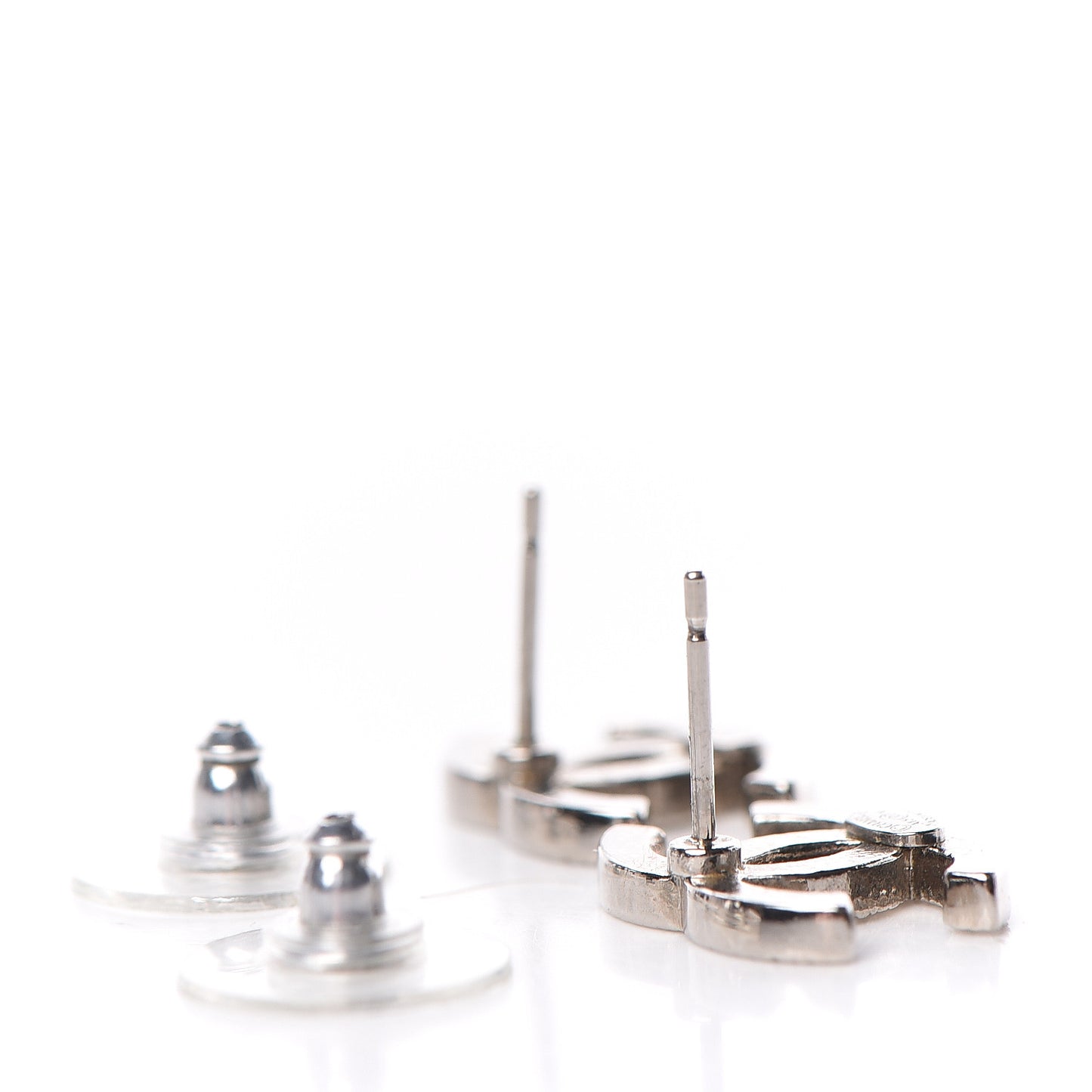 Crystal Timeless CC Earrings Silver